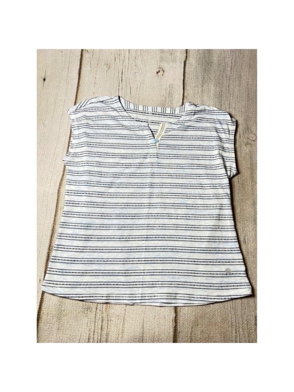 T by‎ Talbots Striped Sleeveless Top Womens Large Petite Blue Nautical Casual